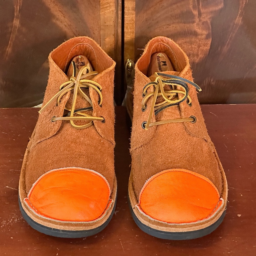 Brother Erongo Vellies Honey Suede Orange Cap Toe
